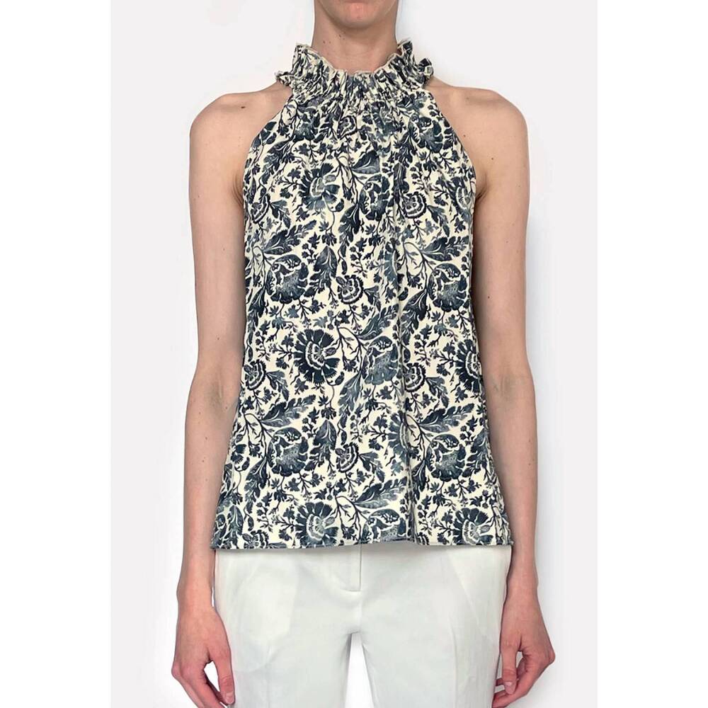 NEW VANESSABRUNO tom top in bleu gris